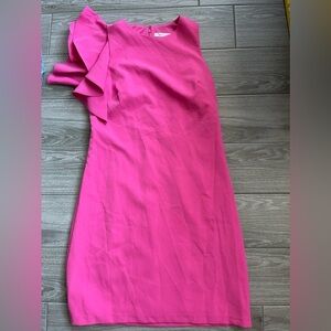 Julia Jordan Hot Pink Ruffle Detail Elegant Dress, Size 8!•••Neon Color